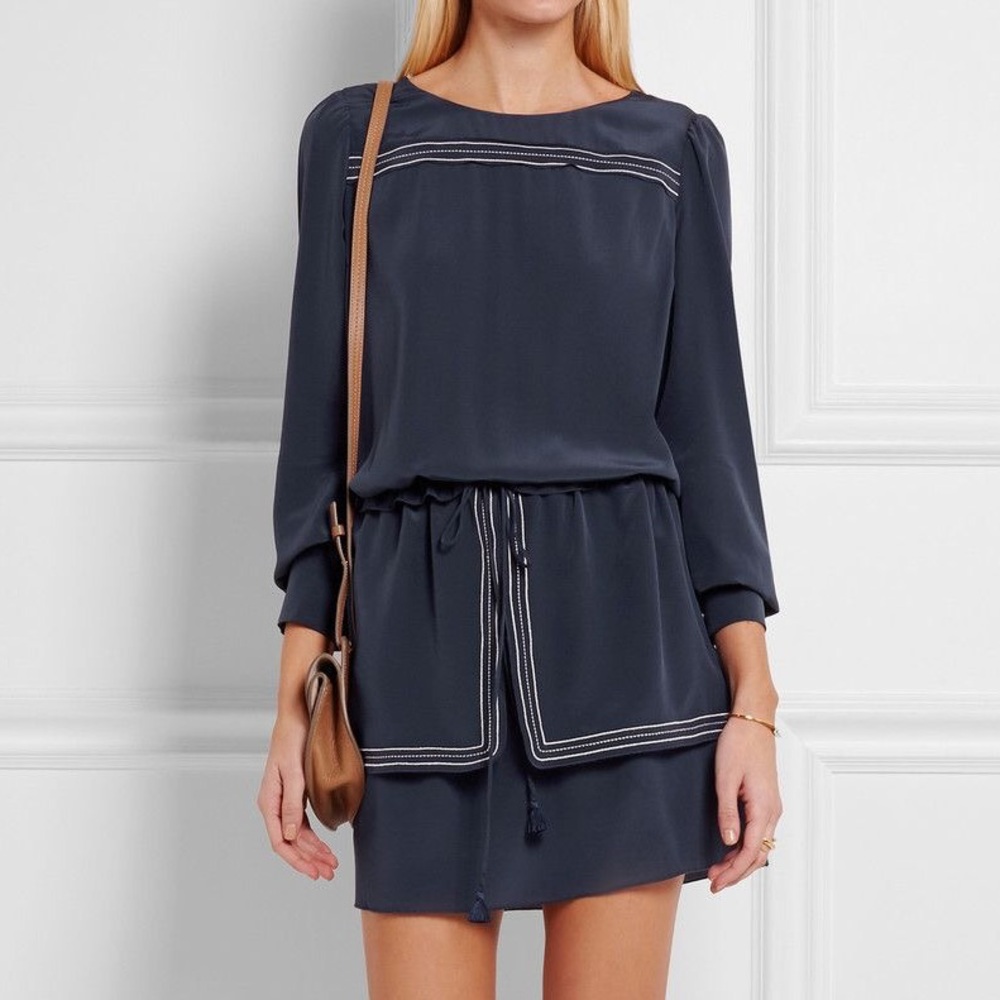 NWT See by Chloe blue drop waist dress